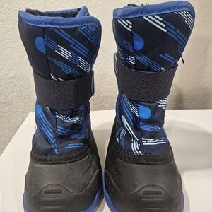 Kamik Toddler Snowbug Winter Boots Faux Fur Lined Sz 10 Blue/Black